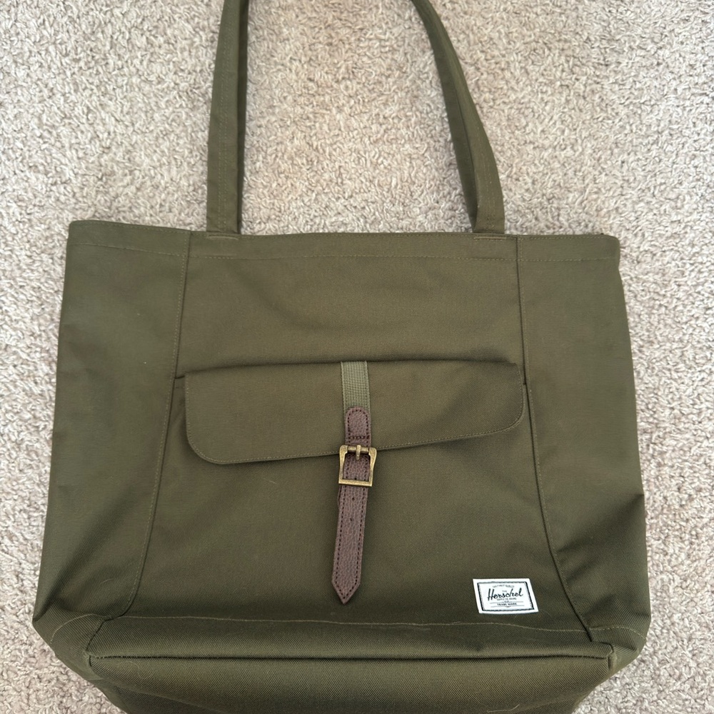 Herschel Supply Co. Canvas Tote Bag – Olive Green